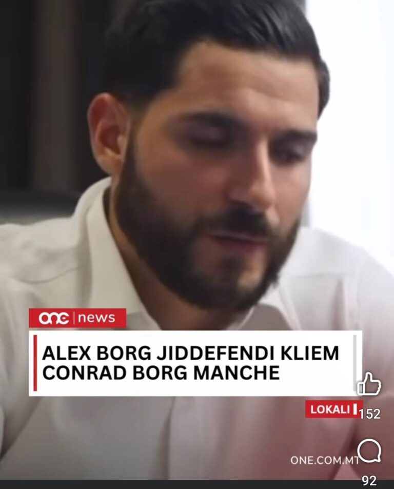 Conrad Borg Manchè jattakka u jgħajjar  lil kummentaturi ta’ One News fuq Facebook